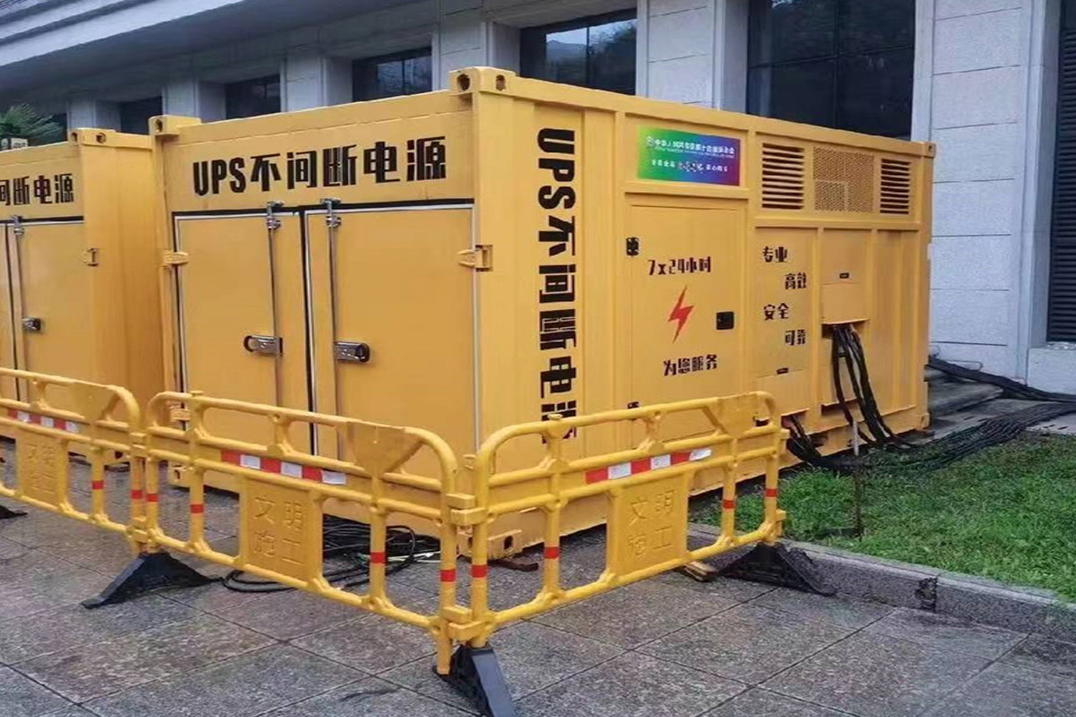 东山发电机租赁施工现场