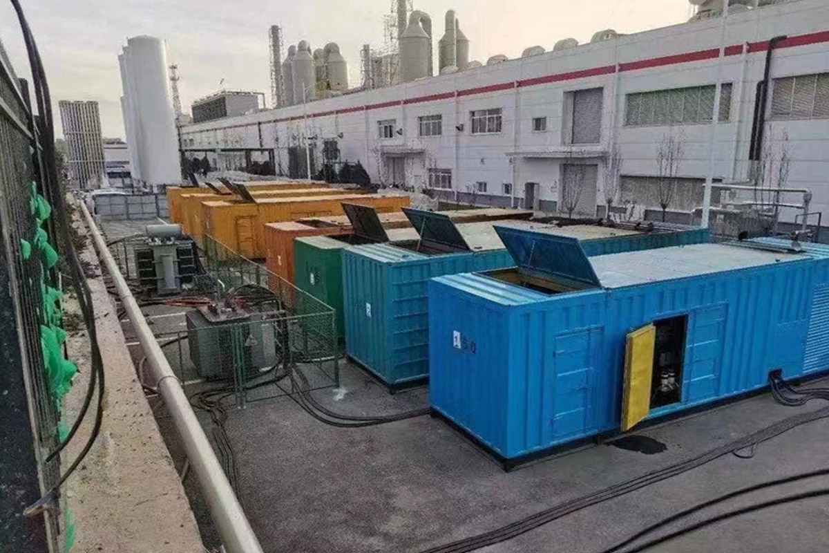 东山发电机租赁施工现场